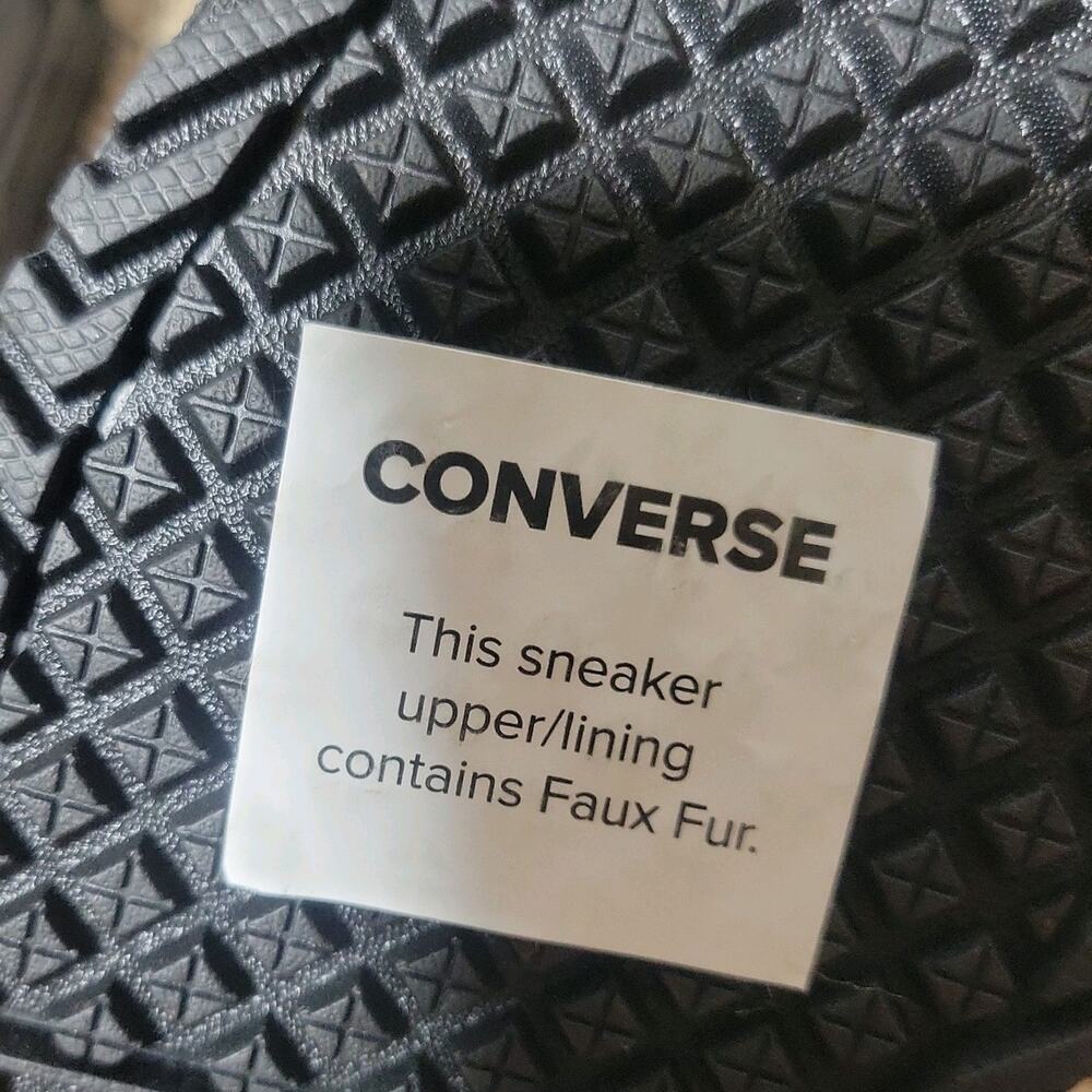 Converse All Star TECTUFF Shoes M Sz 8/W Sz 10 Gray Faux Fleece Lined Sneakers - Picture 11 of 11